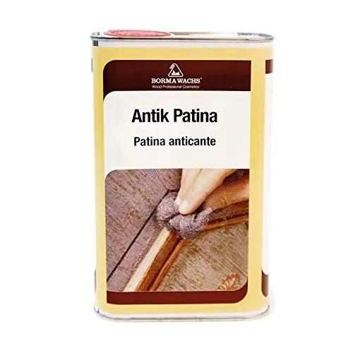 Alterungsbeize Antik Patina 1 Liter - Beize für Holz, UV-beständig und ideal für antike Oberflächen, mit halbtransparenter Wirkung und schneller Trocknung in nur 60 Minuten.