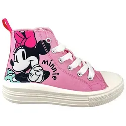 High-Top-Sneaker Disney Minnie Mouse Rosa 33 - Sneaker für Kinder mit Minnie Mouse Design, seitlichem Reißverschluss für einfaches An- und Ausziehen und robusten Materialien für optimalen Halt und Komfort.