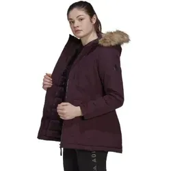 adidas Wintermantel Utilitas Hooded Parka violett Damen, Größe: XS - Funktionsjacke mit warmem Futter und abnehmbarem Kunstpelz, ideal für kalte Tage in der City oder beim Outdoor-Action. Hergestellt aus recycelten Materialien für einen nachhaltigen Look.