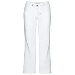 Sheego Leinenhose Große Größen - Stoffhose aus angenehmem Baumwoll-Leinen-Mix, ideal für lässige Outfits in Größe 52, bietet hohen Tragekomfort und ist maschinenwaschbar.