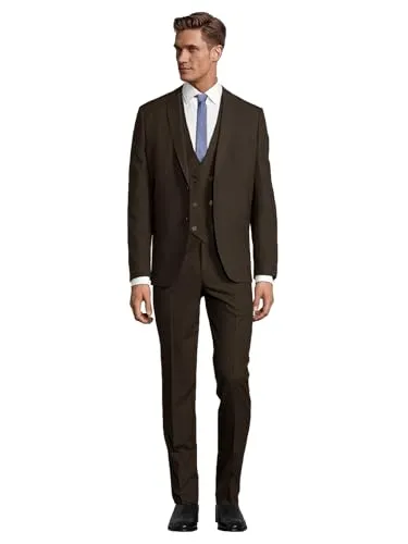 Steffen Klein Anzug 3-teilig mit Weste - Eleganter 3-teiliger Slim-Fit Anzug von Steffen Klein, bestehend aus Sakko, Hose und Weste. Ideal für besondere Anlässe, bietet er eine schlanke Passform und hohen Tragekomfort.