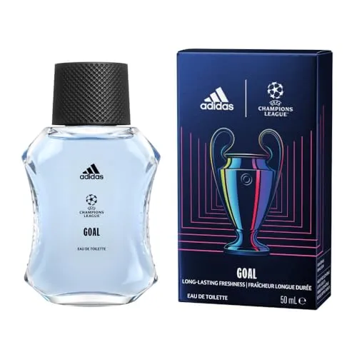 adidas UEFA Champions League Goal Edition Eau de Toilette 50ml - Eau de Toilette für Herren mit langanhaltend frischem, grünem Fougère Duft, angereichert mit natürlichen ätherischen Ölen – ideal für den täglichen Gebrauch.