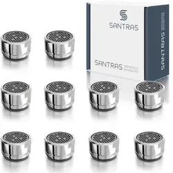 SANTRAS® Luftsprudler M24 in Chrom (10 Stück)
