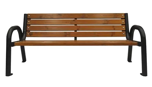 Primario Grande Gartenbank, Parkbank Holz - Gartenmöbel, Outdoor Bank mit 350kg Tragfähigkeit - Sitzbank Wetterfeste, Design Skandinavische (Primario Tick, 150 cm - Gesamtlänge der Bank, CE)