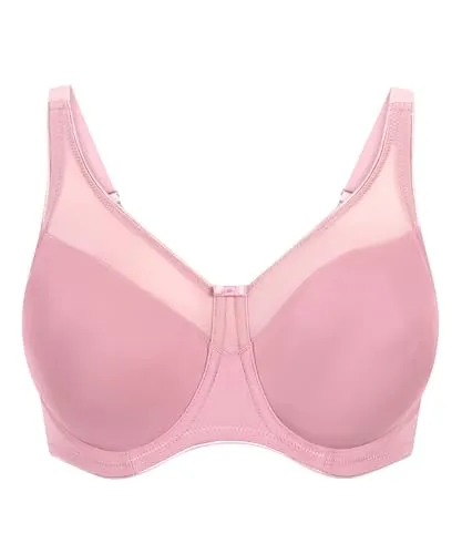 Hunkemöller Minimizer-Bügel-BH Nina - Lilas - 80C - Bequemer Minimizer-Bügel-BH für größere Cupgrößen, der die Brust optisch kleiner wirken lässt. Mit semitransparentem Stoff und verstellbaren Trägern für optimalen Sitz.