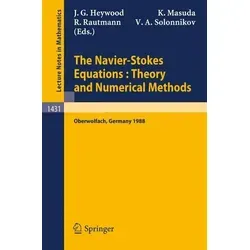 The Navier-Stokes Equations: Theorie und numerische Methoden - Fachbuch über die Navier-Stokes-Gleichungen mit referierten Artikeln von internationalen Experten, ideal für Wissenschaftler und Studierende.