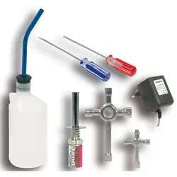 Nitro Starter Set UniPro - Modellbauzubehör für Einsteiger: Komplettes Set für den einfachen Start von Verbrennungsmotoren, inklusive hochwertigem Werkzeug und Zubehör.