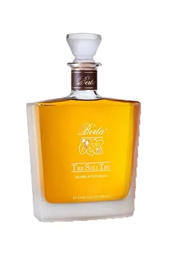 Berta Tre Soli Tre 0,7l 43% - Italienischer Grappa - Hochwertiger Grappa aus dem Piemont, 43% Alkoholgehalt, ideal für Genießer und perfekte Begleiter für besondere Anlässe.