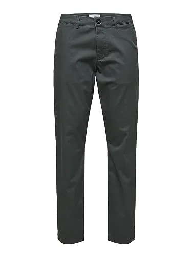Selected Homme Herren Slhslim-New Miles 175 Flex Pants W Chino - Wanderhosen aus Bio-Baumwolle, schmal geschnitten für optimalen Tragekomfort und umweltfreundlich produziert.