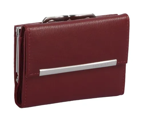 Wortmann Damenknipsbörse Avance - Rot - Elegante Damenbörse aus weichem Rindleder in cherry rot mit viel Stauraum, ideal für die moderne Frau. Enthält 6 Kartenfächer, 2 Scheinfächer und ein praktisches Knipsverschluss-Münzfach.