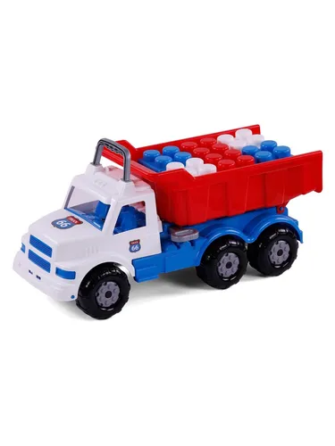 Cavallino Toys Cavallino Route 66 XL Dump Truck with Building Blocks