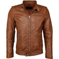 JCC Lederjacke MCL-23 – Stylische Herrenjacke - Hochwertige Lederjacke mit Reißverschlusstaschen und geradem Schnitt für vielseitige Kombinationsmöglichkeiten. Ideal für lässige und elegante Outfits.