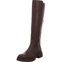 GABOR Damen Stiefel Gr. 38,5 - Dunkelbraun mit Varioschaft - Elegante Langschaftstiefel von GABOR aus hochwertigem Kalbsleder und Textil, ausgestattet mit der bequemen Best Fitting-Technologie für optimalen Tragekomfort.