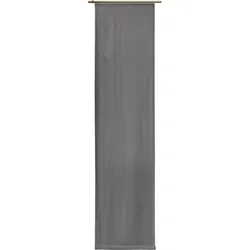 Wirth Schiebegardine Newbury - Blickdicht & Elegant, 57 cm x 245 cm - Moderne Schiebegardine in grau, blickdicht und mit Klettband für einfache Befestigung. Ideal zur Raumteilung und als Sichtschutz, aus hochwertigem Jacquard gefertigt. Pflegeleicht bei 30°C.