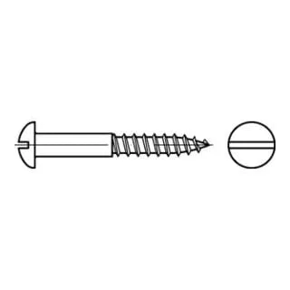 DIN 96 Halbrund-Holzschraube 6x25 Messing blank Schlitz, 200 Stück - Holzschrauben aus Messing, korrosionsbeständig und ideal für langlebige Holzverbindungen. 200 Stück im praktischen Set.