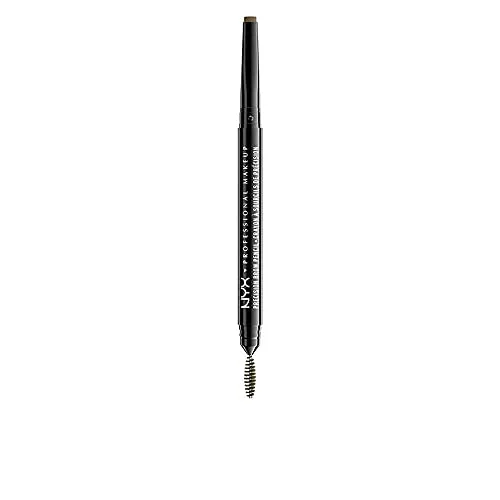 NYX Professional Makeup Augenbrauenstift, Precision Brow Pencil, Beidseitig mit flachem Augenbrauenstift und Bürstchen, Vegane Formel, Farbton: Taupe