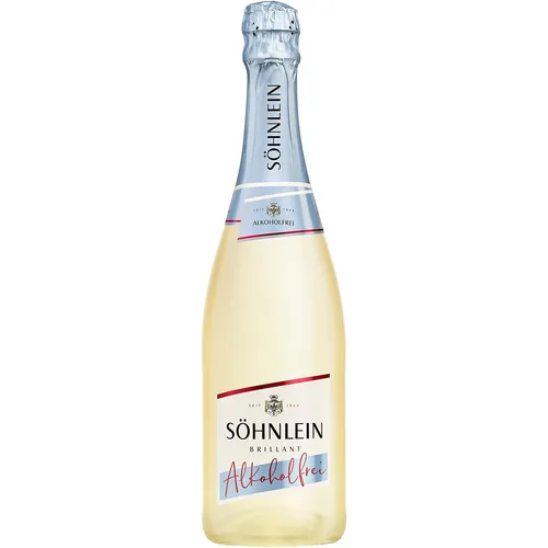 Söhnlein Brillant alkoholfrei 0,00% Vol. 0,75l - Alkoholfreier Sekt für genussvolle Momente, perfekt für Feiern und Anlässe ohne Alkohol.