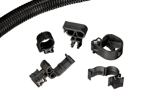 HellermannTyton EdgeClip EC27-BK-HIRHS Befestigungsschellen - Befestigungsschellen für max. Bündeldurchmesser 22 mm, ideal für Temperaturbereiche von -40 bis 105 °C, aus langlebigem Polyamid, perfekt für Steckdosen- & Schalterteile.