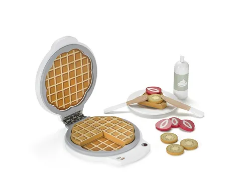 Kids Concept Kinder-Haushaltsset Bistro mit Waffeleisen - Das kreative Waffeleisen-Set für Kinder enthält alles für ein tolles Spielküchenerlebnis: Waffeleisen, Holzfrüchte, Geschirr und Besteck. Ideal zum Kombinieren mit anderen Produkten der Bistro-Serie für endlosen Spielspaß.