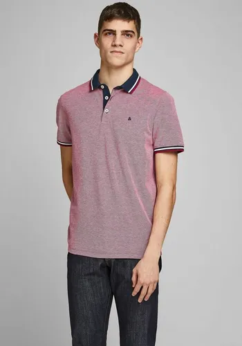 Jack & Jones Poloshirt Paulos in Rot, Größe S - Herren-Shirt aus 100% Baumwolle, pflegeleicht und modisch mit Polokragen. Ideal für einen stilvollen Look im Alltag.