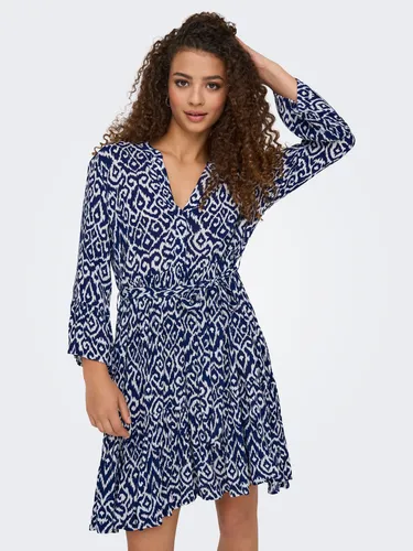 Blusenkleid "ONLCLEMMENTINE LIFE 3/4 DRESS WVN NOOS" - Ombre Blue AOP - Sommerkleider mit Allover-Print, aus weichem Webstoff für ein leichtes Tragegefühl und einen stilvollen Look.