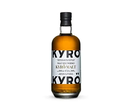 Kyrö Malt Rye Whisky 47,2% Vol. | Finnischer Roggenwhisky|Kyrö Distillery|Hergestellt aus 100% finnischem gemälzten voll Korn Roggen| IWSC Gold Award 98/100| 500ml