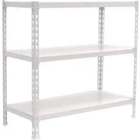 PROREGAL Schwerlastregal Baby Metal Shark 90 x 120 x 40 cm - Robustes Steckregal mit Fachlast von 200 kg, ideal für Werkstatt und Lager. Verstellbare Fachböden und optionale Räder für Flexibilität.