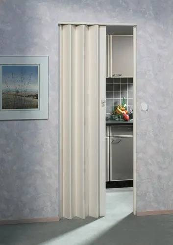 Marley Falttür Eurostar weiß lackiert, 83 x 205 cm - Türen, platzsparende Falttür mit eleganter weißer Lackierung und inkl. Blende für ein modernes Wohnambiente.