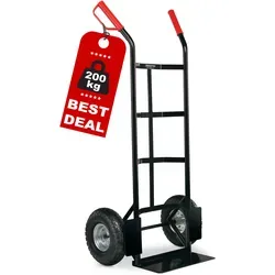 Stagecaptain Carryboy Sackkarre, max. 200 kg - Sackkarren für den Transport von PA-Equipment und mehr, stabiler Metallrahmen, luftgefüllte Reifen für einfache Manövrierbarkeit, belastbar bis 200 kg.