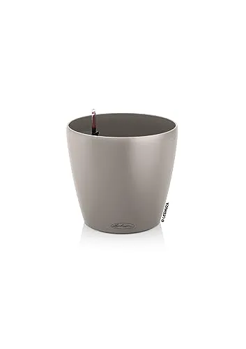 Lechuza Classico Color 35 Blumentopf - sandbraun - Garten-Zubehör mit innovativem Wasserspeicher für optimale Pflanzenpflege, ideal für Innen- und Außenbereiche, UV-beständig und stilvolles Design.