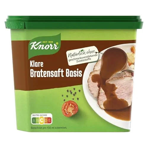 Knorr Klare Bratensaft Basis ideal als Basis für Bratensoßen ohne geschmacksverstärkende Zusatzstoffe 6x 235 ml