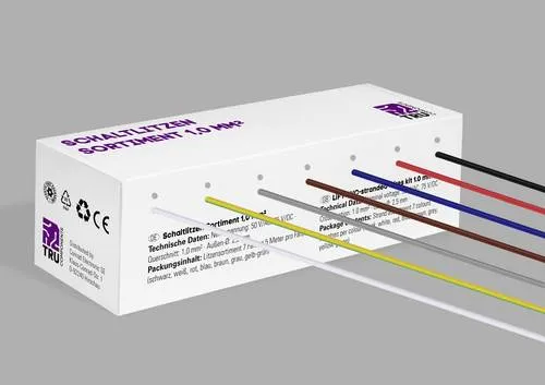 TRU COMPONENTS TC-12112368 Litze 1.0mm² - 7 Farben Set - Kabelleitung mit hochwertiger Isolierung in 7 Farben: Schwarz, Weiß, Rot, Blau, Braun, Grau und Gelb-Grün für vielseitige Anwendungen.