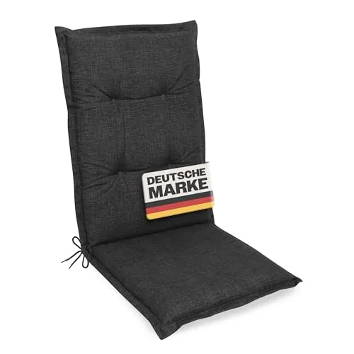 Gardissimo PREMIUM Hochlehner Gartenstuhl Auflagen 120x50x8cm anthrazit - Auflagen & Polster, Luxus Hochlehner Auflage für perfekten Sitzkomfort, ideal für Gartenmöbel und in Europa gefertigt.