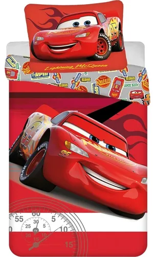 Disney Cars Legend Einzelbettbezug - Kinderbettausstattung mit wendbarem Design: 100 % Baumwolle, perfekt für kleine Autofans und garantiert gemütliche Nächte.