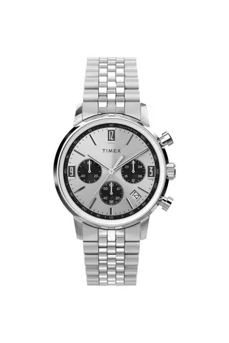 Timex Herren Chronograph Armbanduhr Marlin - Armbanduhren für Herren: Hochwertiger Chronograph mit Quarzwerk, Kalenderfunktion und wasserdicht bis 5 bars. Elegantes Design mit Edelstahlband und in edler Geschenkbox.