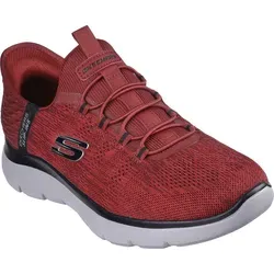 SKECHERS Herren Freizeitschuhe SUMMITS-KEY PACE - Sneaker mit Hands Free Slip-ins Technologie für einfachen Einstieg und optimalen Tragekomfort dank Heel Pillow und gepolsterter Air-Cooled Memory Foam Innensohle.