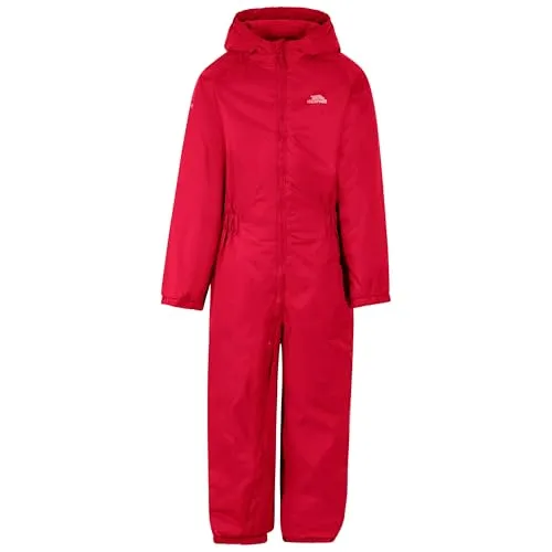 Trespass Unisex Kinder DRIPDROP Wasserdichter Regenanzug - Kinder-Regenbekleidung mit atmungsaktivem, wasserabweisendem Material und reflektierenden Paspeln für optimale Sicherheit bei Regenwetter.