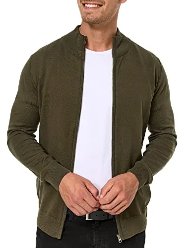 Indicode Strickjacke Lau - Cardigans – Zeitlose Strickjacke mit klassischem Stehkragen, ideal für Büro und Freizeit, aus hochwertiger Baumwollmischung für optimalen Komfort und Formstabilität.