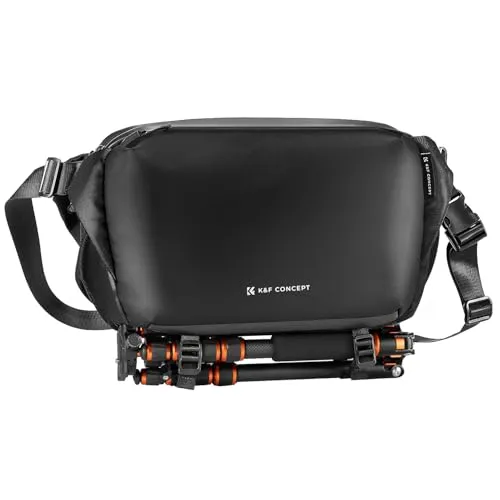 K&F CONCEPT Kamera-Rucksack, Schultertasche, quadratische Tasche, Taschen für Fotografen, Kamera-Rechteck-Hülle, kompatibel mit Canon/Nikon/Sony/DJI Mavic Drohnen-Rucksack (1-Schwarz (Groß-L))