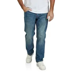 TOM TAILOR Herren Stretch Jeans Marvin - Straight Fit Denim in Clean Mid Stone Blue - Hochwertige Jeans für Männer im Straight Fit, ideal für Alltag und Freizeit. Zeitloses Design in verschiedenen Größen und Blautönen, pflegeleicht bei 30 Grad.