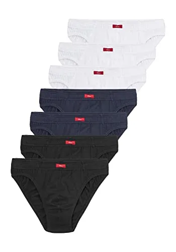 s.Oliver Basic Slip - 7er Pack (M Schwarz / Blau / Weiß) - Herren-Slips im praktischen 7er Pack, aus hochwertiger Baumwolle für optimalen Tragekomfort und perfekte Passform.