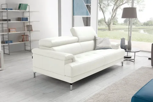 Egoitaliano 2,5-Sitzer Soul, Design und Sitzkomfort auf hohem Niveau, tolle Details, inkl. Kopfteilverstellung für noch mehr Komfort, Designfuß