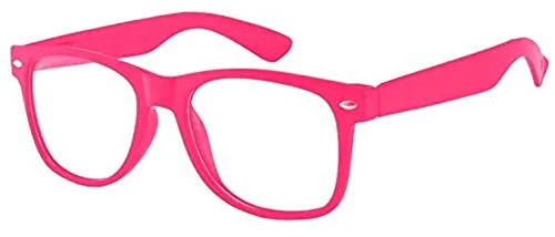 Boolavard Kids Nerd Brille Clear Lens Geek Fake Brillen für Mädchen Jungen Brillen Alter 4-12 (Pink)