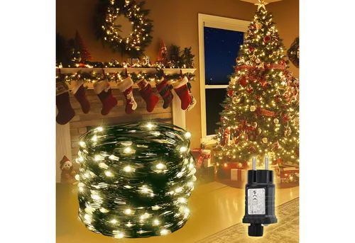 Salcar LED Lichterkette Kupfer 100m – Weihnachtsbeleuchtung für Innen & Außen - Stimmungsvolle 100m lange LED Lichterkette mit 1000 warmweißen Lichtern. Ideal für festliche Dekoration drinnen und draußen, mit praktischem Netzteil und hochwertigem Kupferdraht.