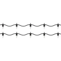 E14 Lichterkette Strom Flammeneffekt - Weihnachtsbeleuchtung mit 10 Flammen-Lampen, ideal für Innen & Außen, schafft eine gemütliche Atmosphäre mit 360cm Länge und 150cm Zuleitung.