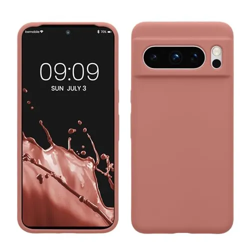 kwmobile Handyhülle für Google Pixel 8 Pro Hülle, für Pixel 8 Pro Case - Hülle Silikon - kabelloses Laden - Winter Rose