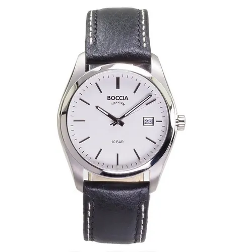 Boccia Herren Uhr 3608-01 Titanium 41 mm - Armbanduhr aus Titan mit 100 m Wasserdichtigkeit und klassischem Design, ideal für den Alltag und besondere Anlässe.