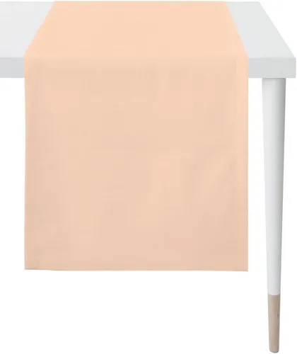 Apelt Tischläufer "4362 Rips-Uni", rot (apricot), 45cm x 135cm - Elegante Tischdekoration - Hochwertiger Tischläufer "4362 Rips-Uni" von Apelt, pflegeleicht und ideal für festliche Anlässe. Verleiht jedem Tisch eine stilvolle Note und passt perfekt zu modernen Wohnkonzepten. Waschbar bei 60°C.