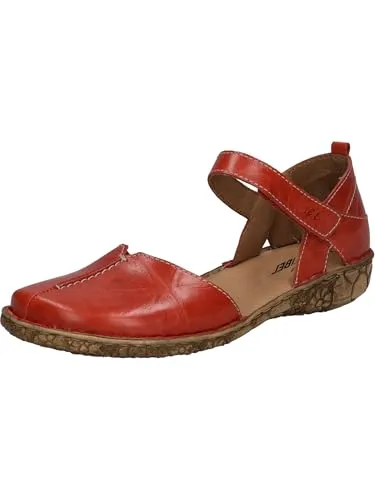 JOSEF SEIBEL Rosalie 42 | Damen Sandale in Rot - Wanderschuhe mit hochwertigem Nappa-Rindsleder und innovativer Polyurethan-Sohle für außergewöhnlichen Komfort. Praktischer Klettverschluss für optimalen Sitz, ideal für warme Tage.