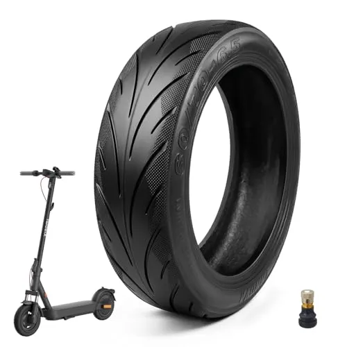 VOLOHAS 60/70-6,5 Tubeless Reifen mit Ventil für Xiaomi 5/5 Pro/5 Max, für Ninebot Max G30/G30D/G30D2 Elektroroller 10 Zoll Ersatzräder Hochelastische Ersatz Reifen Rutschfest und verschleißfest